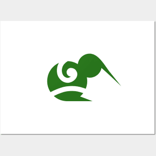 Kiwi Koru Greenstone Posters and Art